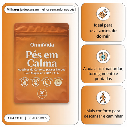 OmniVida Piedi in Calma™ – Cerotti Comfort per Bruciore, Formicolio e Piedi Addormentati