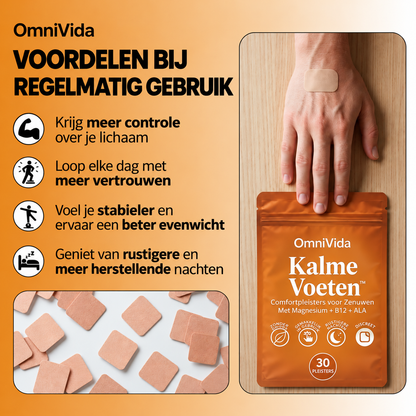 OmniVida Kalme Voeten™ – Comfortpleisters tegen een branderig gevoel, tintelingen en gevoelloze voeten