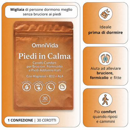 OmniVida Pies en Calma™ – Komfortpflaster gegen Brennen, Kribbeln und eingeschlafene Füße