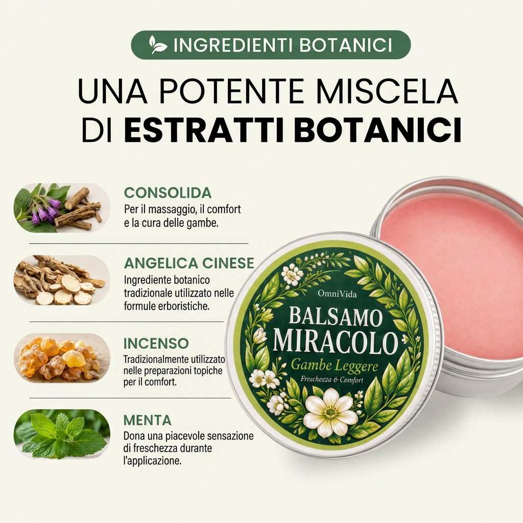 OmniVida Balsamo Miracolo™ – Balsamo per Gambe Gonfie e Pesanti