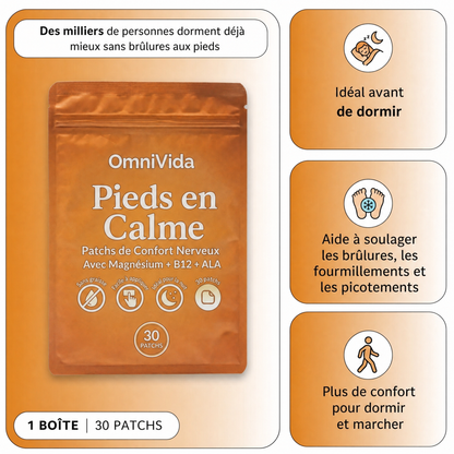OmniVida Pies en Calma™ – Komfortpflaster gegen Brennen, Kribbeln und eingeschlafene Füße
