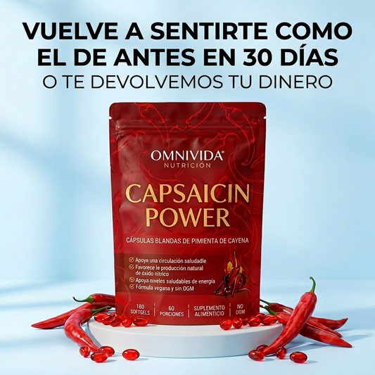 OmniVida Capsaicin Power | Apoyo a la Circulación - Vitalidad Masculina