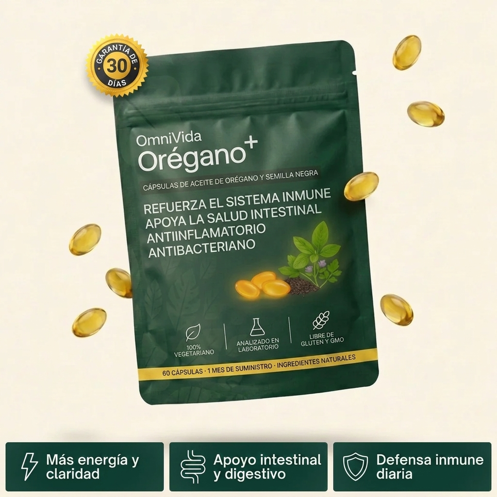 OmniVida Orégano+ | Reset Intestinal Natural con Aceite de Orégano y Semilla Negra
