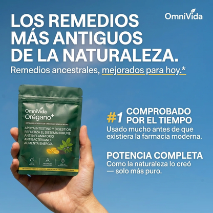 OmniVida Orégano+ | Reset Intestinal Natural con Aceite de Orégano y Semilla Negra